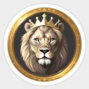 Regal Lion with Crown no.13 Sticker